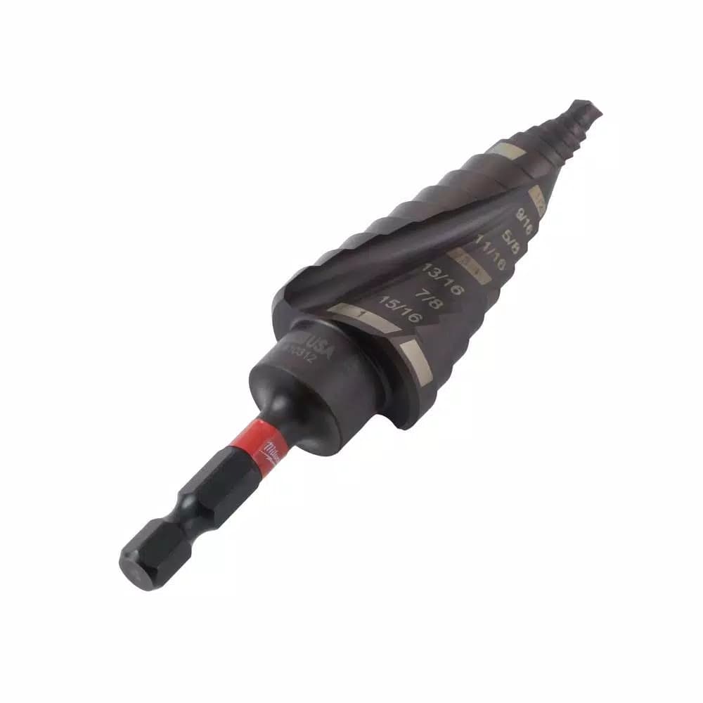 Milwaukee SHOCKWAVE Impact Duty #8 Titanium Step Bit, 1/8 in. - 1 in.