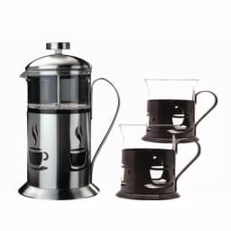 BergHOFF CooknCo 2.5-Cup Stainless Steel and Glass French Press Coffee Maker thumbnail 4