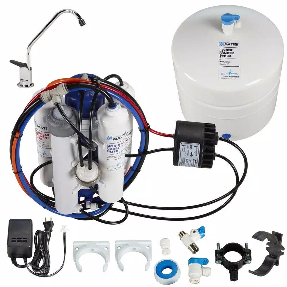 Home Master Ultra Reverse Osmosis System with Permeate Pump and UV Sterilization