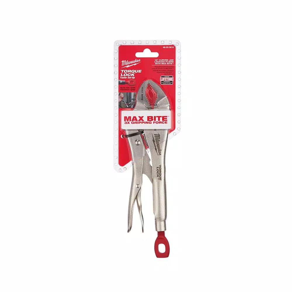 Milwaukee 10 in. TORQUE LOCK Curved Jaw Locking Pliers with MAXBITE