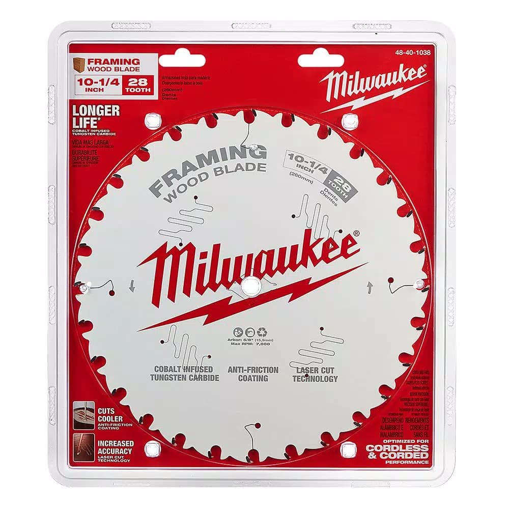 Milwaukee 10-1/4 in. 28-Tooth Framing Circular Saw Blade