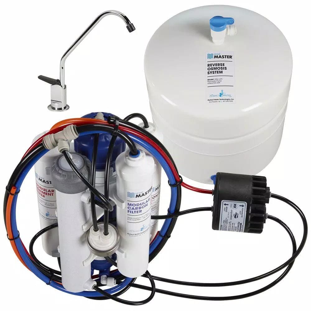 Home Master Ultra Reverse Osmosis System with Permeate Pump and UV Sterilization