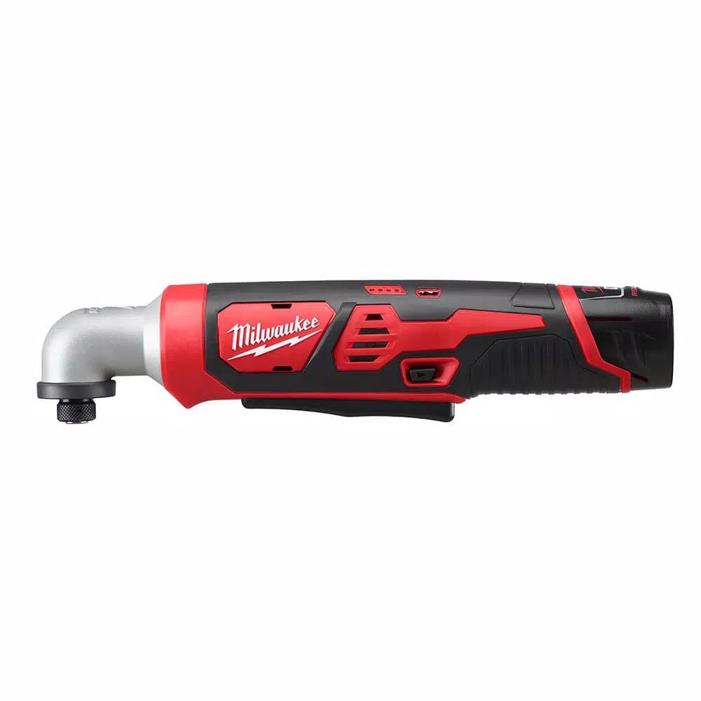 Milwaukee M12 12V Lithium-Ion Cordless 1/4 in. Right Angle Hex Impact Driver Kit with 1.5Ah Battery, Charger & Case
