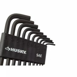 Husky 10-Piece SAE Short Arm Hex Key Set with Color-Coded Caddy thumbnail 4