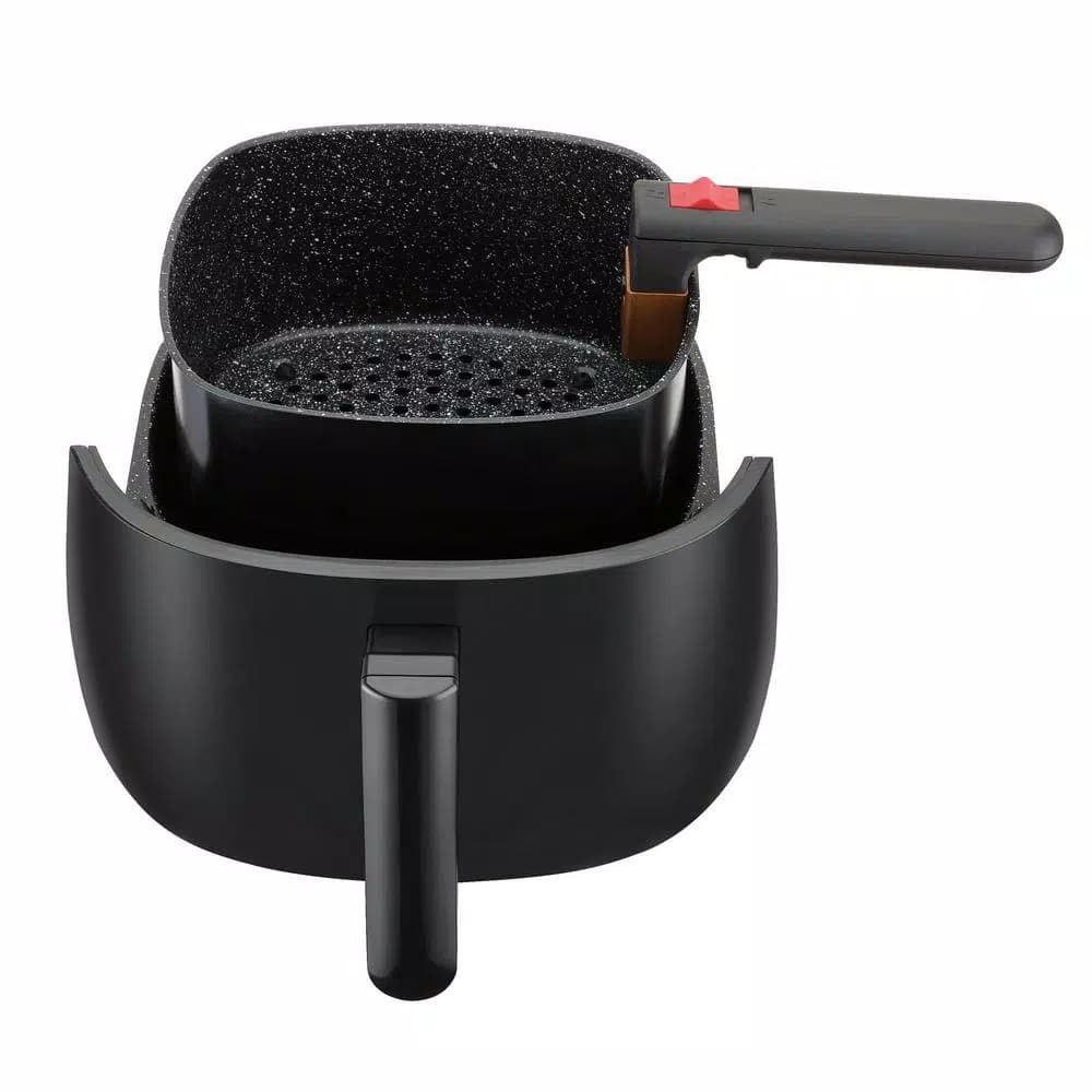 Emerald 1818 4.2 Qt. 1800W Air Fryer with Double Ceramic Non-Stick Basket and Pan Set