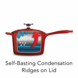 Tramontina 2.5 Qt. Enameled Cast Iron Saucepan with Lid, Gradated Red thumbnail 7