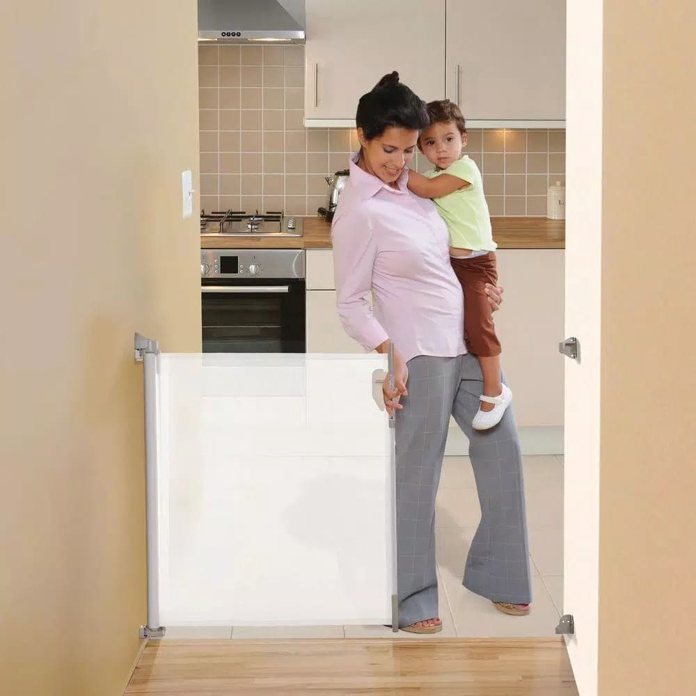Dreambaby 55 in. White Retractable Indoor/Outdoor Safety Gate