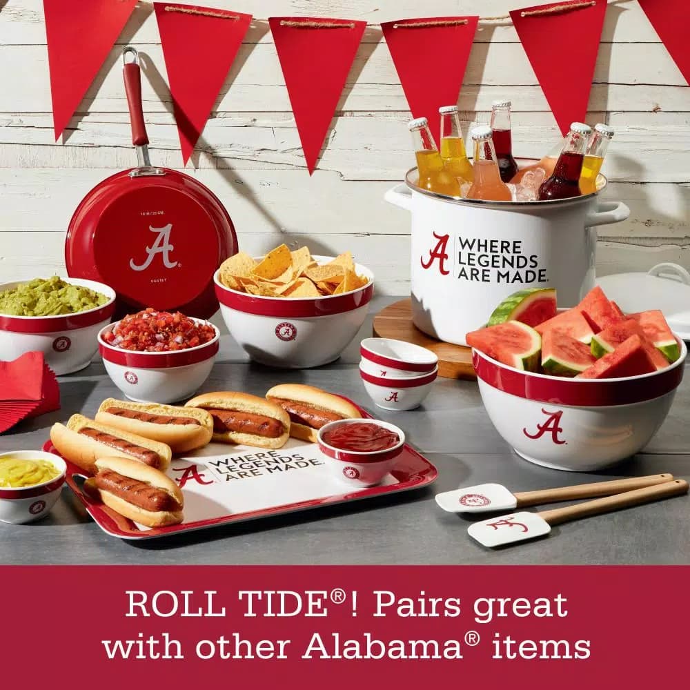 College Kitchen Collection Alabama Crimson Tide Serve 'n Score Party Platter, 16 x 12.5-Inch, Crimson Red