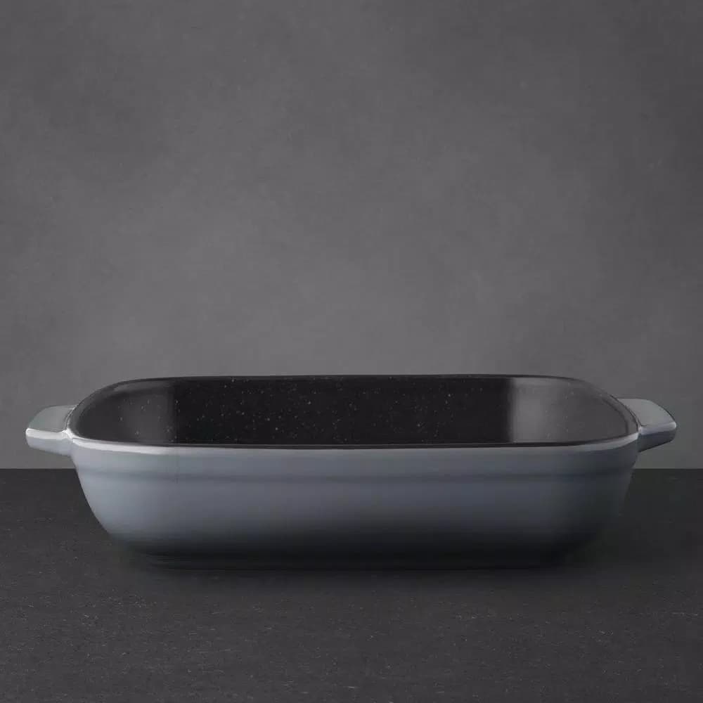 BergHOFF GEM 2 Qt. Square Stoneware Baking Dish, Non-Stick Enamel Casserole Pan, Gray