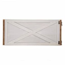Unbranded 26 in. Washed White Wooden Tree Collar - Handcrafted Solid Wood Tree Box thumbnail 5
