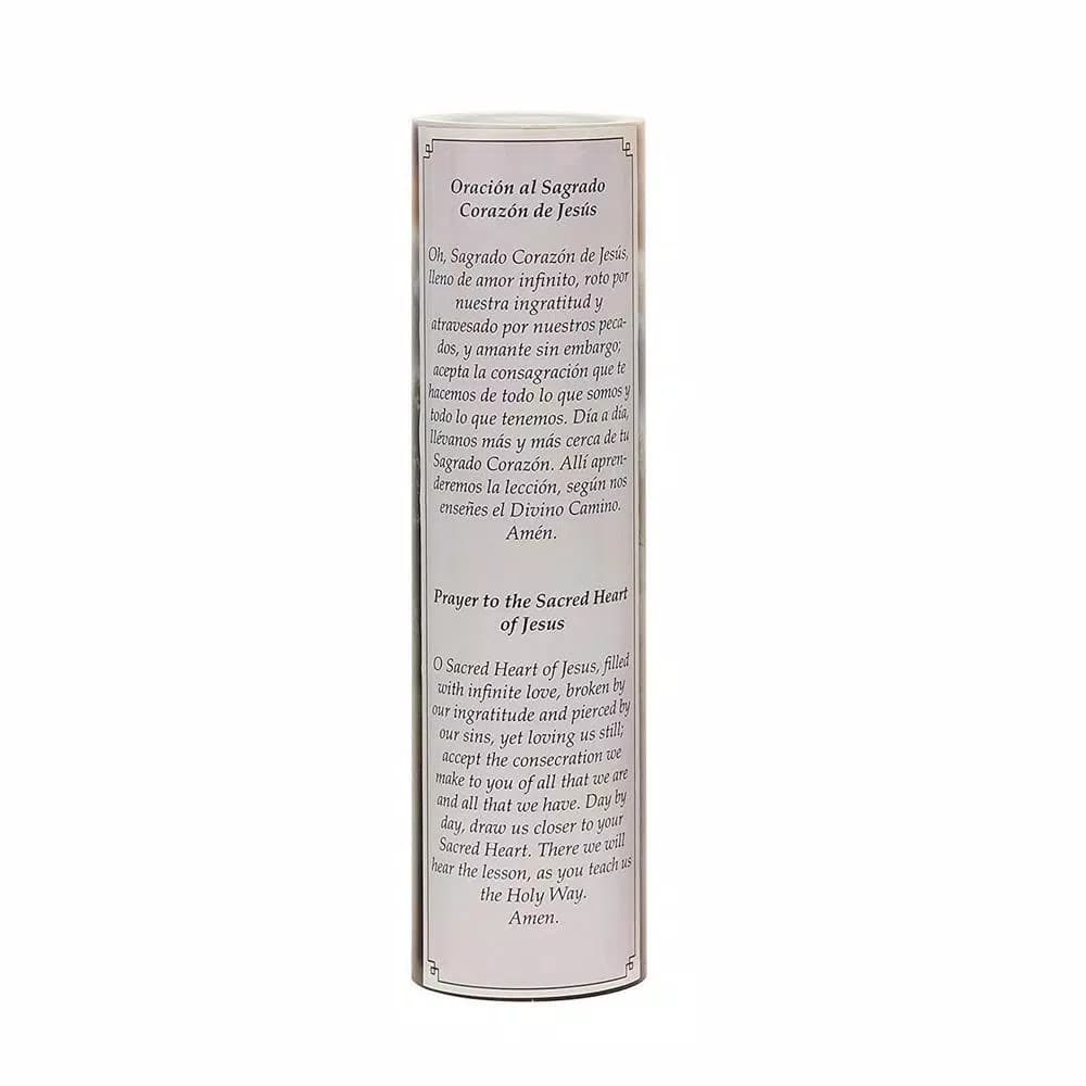 Stonebriar Collection 8 in. Jesus LED Flameless Prayer Candle - English & Spanish