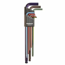 Bondhus Metric Ball End L-Wrench Set with ColorGuard Finish, 9-Piece thumbnail 1