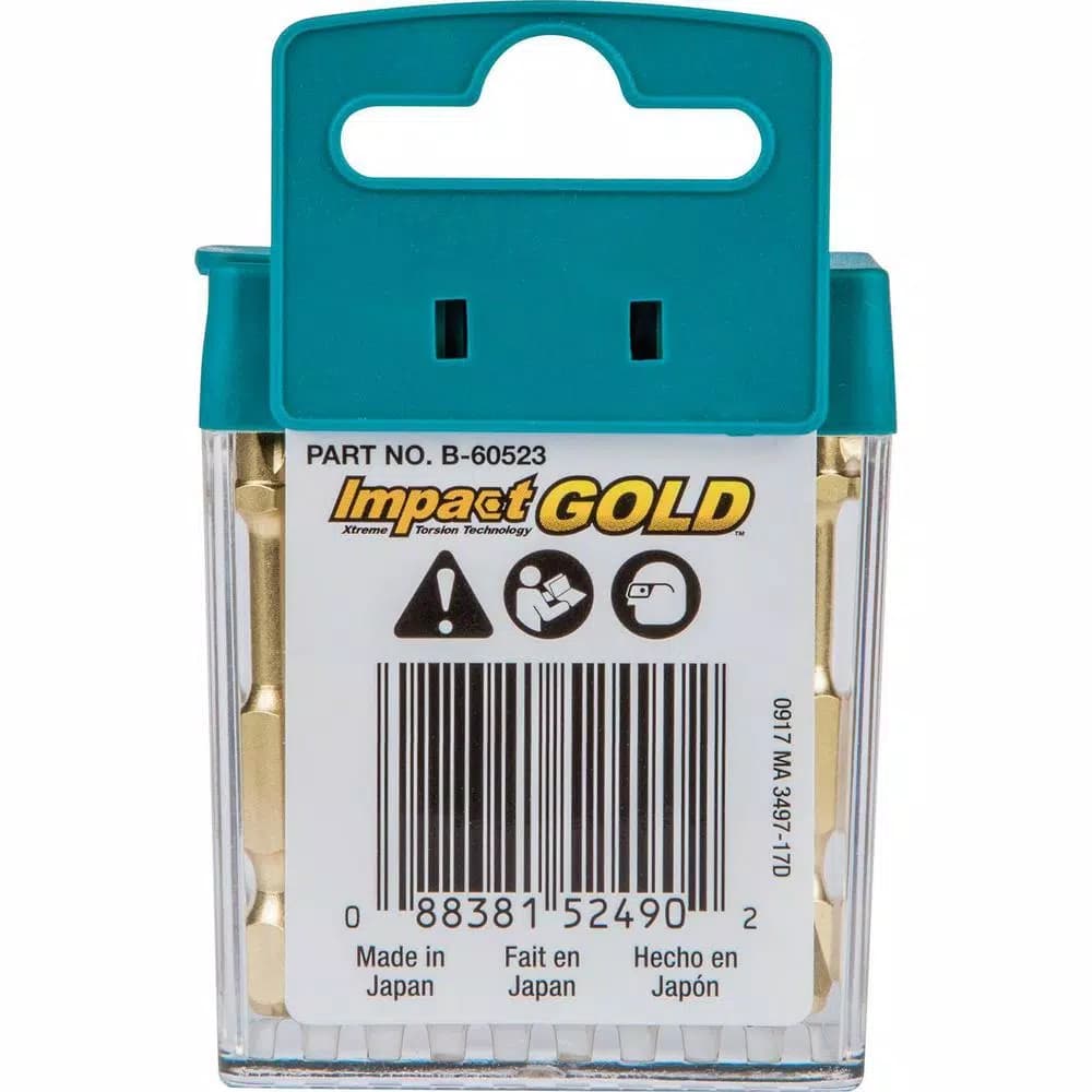 Makita Impact GOLD #2 Phillips Power Bits, 2 in. Hex Shank (15 Pack)