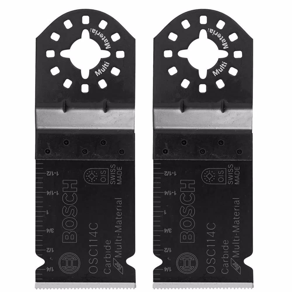 Bosch 1-1/4 in. Carbide-Tooth Oscillating Tool Plunge Cut Blades for Wood and Metal (2-Pack)