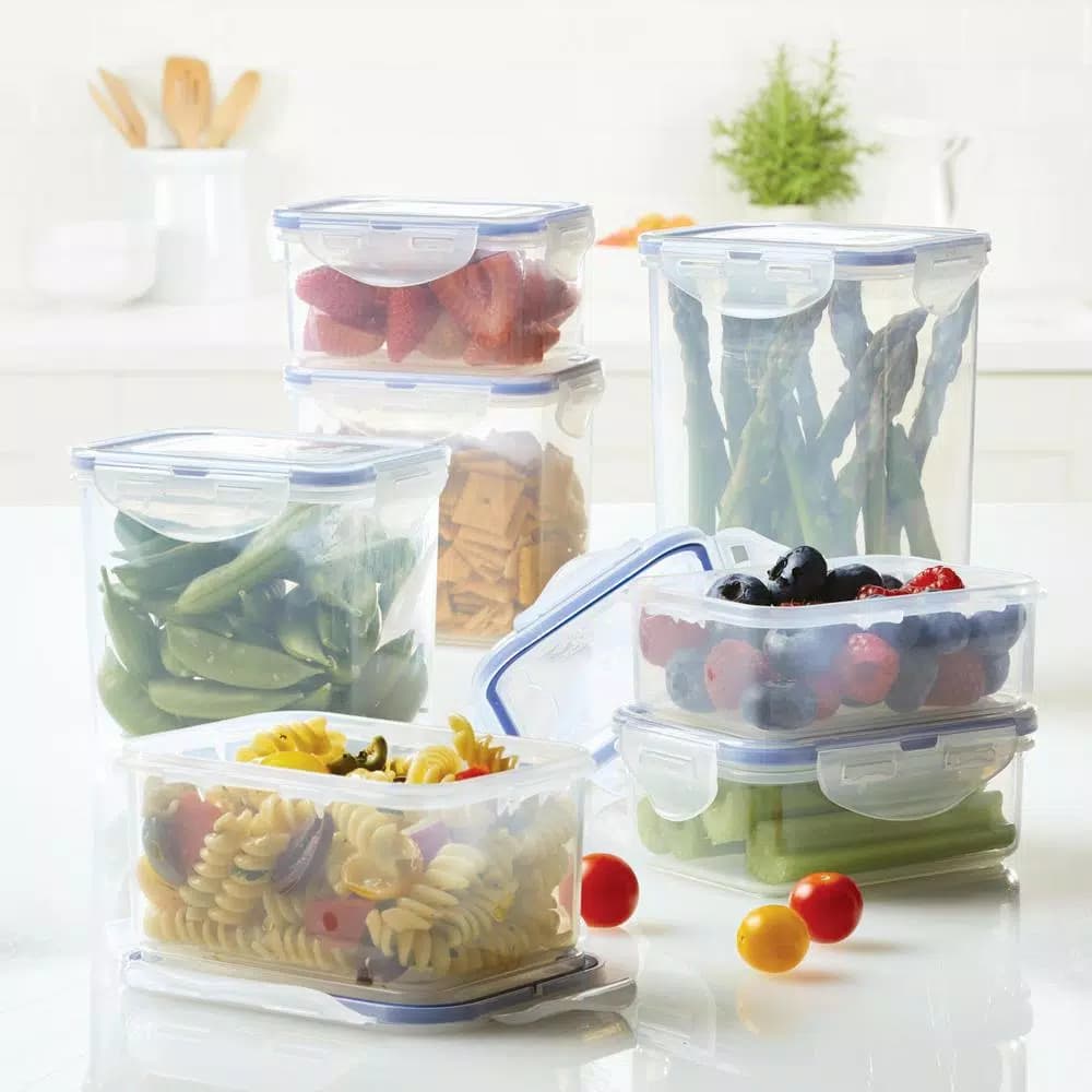 Lock & Lock Easy Essentials 14-Piece Food Storage Container Set, Airtight & Leakproof