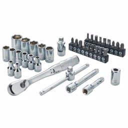 DEWALT 37-Piece 1/4 in. Drive Metric Socket Set with Ratchet and Bit Driver thumbnail 4