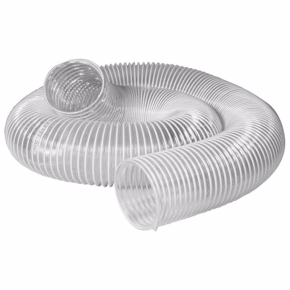 POWERTEC 2.5 in. x 50 ft. Flexible PVC Dust Collection Hose, Clear