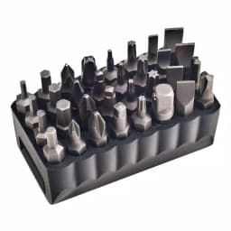 Klein Tools 32-Piece Standard Tip Bit Set with PVC Storage Block thumbnail 1