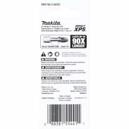 Makita ImpactXPS #1 Phillips 2 in. Power Bits, 3-Pack thumbnail 4