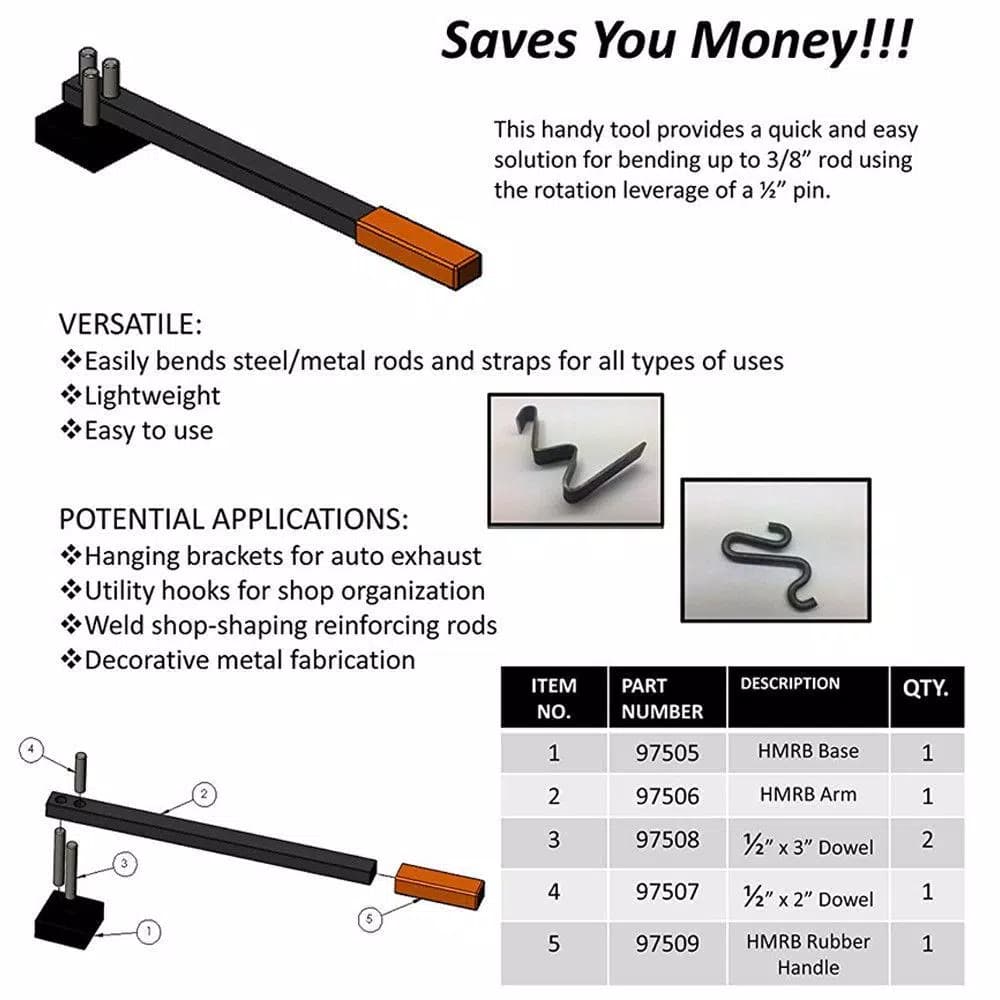 Unbranded Manual Rod Bender for Flat Strap and Round Rods