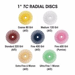 Dedeco Sunburst 7/8 in. Knife-Edge Radial Discs, 600-Grit Pumice, 12-Pack thumbnail 3