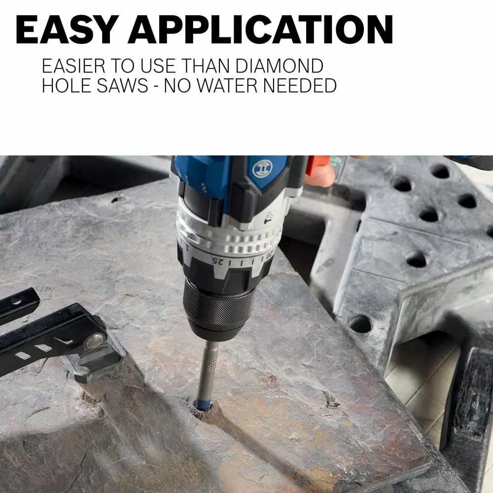 Bosch 1/4 in. Carbide Tipped Specialty Drill Bit for Natural Stone, Granite, Slate, Ceramic, and Glass