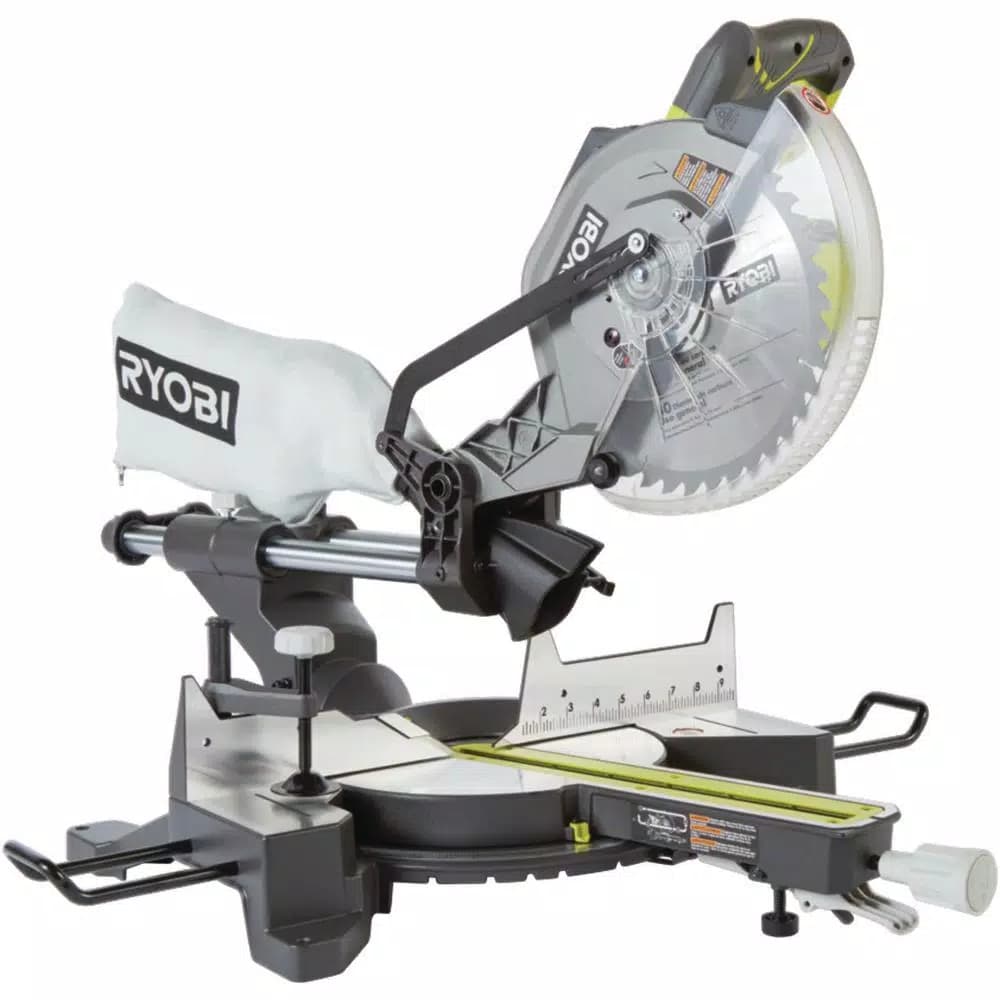 RYOBI 10 in. Sliding Compound Miter Saw, 18V Drill/Driver, and Circular Saw Combo Kit