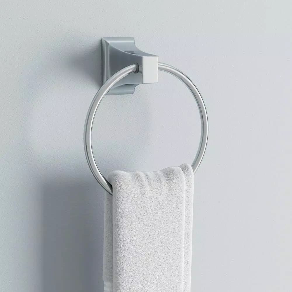 Best Value Ventura Chrome Towel Ring - Zinc Die-Cast Wall Mounted Hand Towel Holder