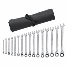 GEARWRENCH 16-Piece X-Large Metric Ratcheting Combination Wrench Set with Storage Roll thumbnail 1