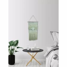 Unbranded Marmont Hill Green Heart Macrame Wall Tapestry - Hand Woven Cotton Wall Hanging thumbnail 5