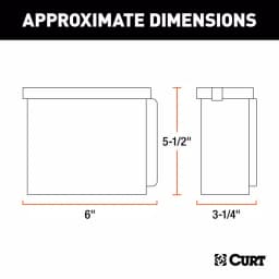 CURT 6" x 5-1/2" x 3-1/4" Breakaway Battery Case with Lockable Tab for Trailer thumbnail 3