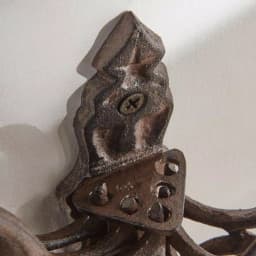 3R Studios Fountain Cast Iron Wall Hooks - Rustic 15-Hook Organizer thumbnail 5