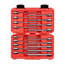 TEKTON 18-Piece 3/8 in. Drive Long Hex Bit Socket Set, 1/8 in. to 3/8 in. and 3 mm to 10 mm thumbnail 1