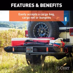 CURT Steel Wide Basket Style Hitch Cargo Carrier, 500 lb. Capacity, 2 in. Receiver thumbnail 10