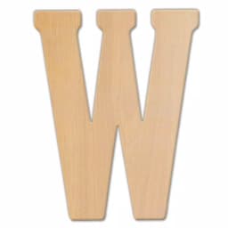 Jeff McWilliams Designs 15 in. Oversized Unfinished Wood Letter (W) - Industrial Style Wall Decor thumbnail 1