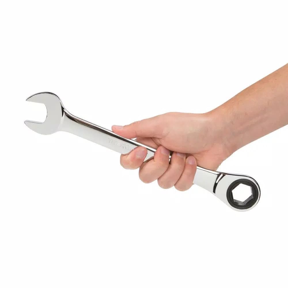 TEKTON 18 mm Ratcheting Combination Wrench, 6-Point Box End, 72-Tooth Gear