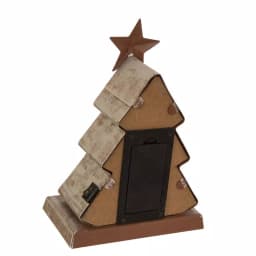 Glitzhome 7.5 in. Marquee LED Christmas Tree Stocking Holder - Wooden & Metal Holiday Decor thumbnail 6