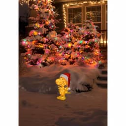Peanuts 22 in. Peanuts Woodstock in Santa Hat 3D LED Pre-Lit Yard Art Sculpture thumbnail 2