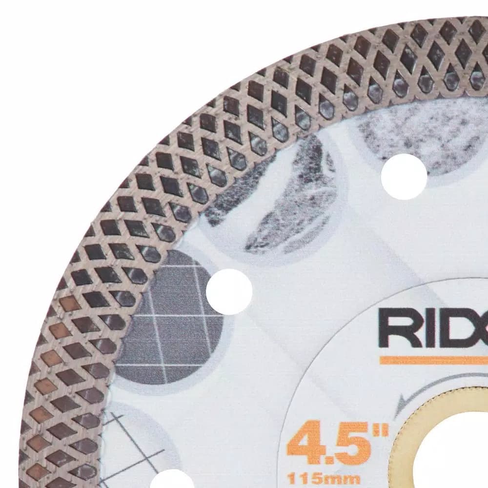 RIDGID 4.5 in. Turbo-Mesh Diamond Continuous Rim Blade for Tile