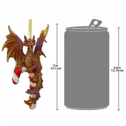 Design Toscano Cane and Abel the Dragon 2017 Holiday Ornament, 5 in. Resin Collectible thumbnail 7