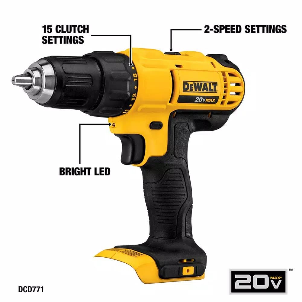 DEWALT 20V MAX Cordless 5-Tool Combo Kit with (2) Batteries and Charger