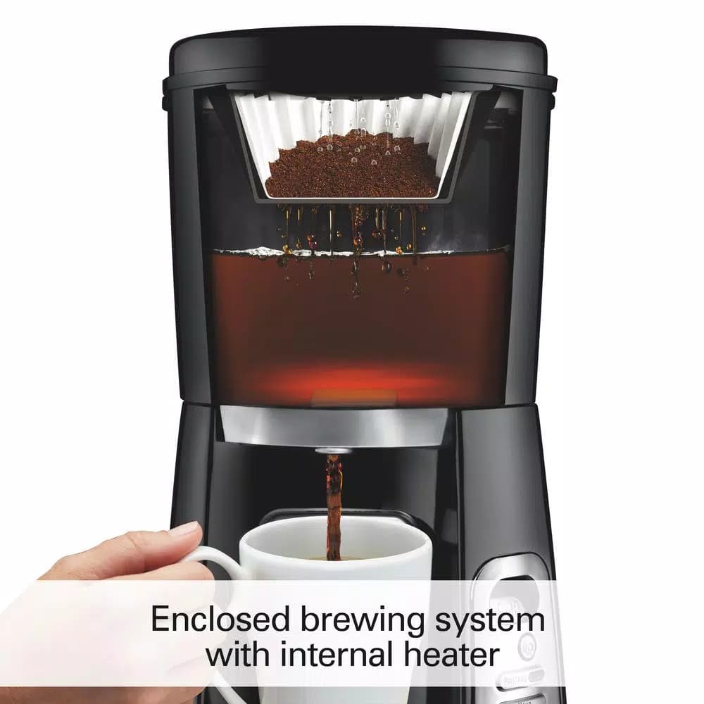 Hamilton Beach BrewStation 10-Cup Drip Coffee Maker with Internal Tank, Black