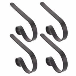 Original MantleClip MantleClip Steel Matte Black Stocking Holders, 2.5 in. (4-Pack) thumbnail 1