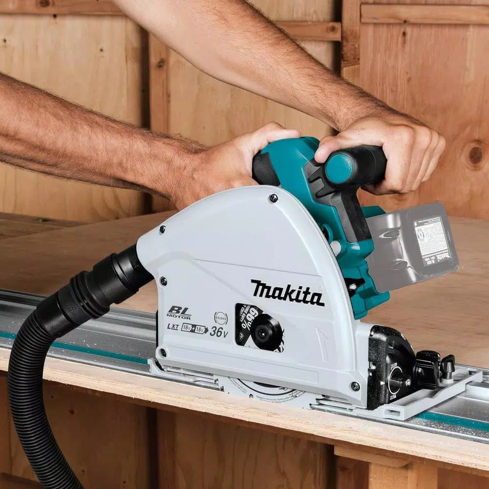 Makita 18V X2 LXT (36V) Brushless 6-1/2 in. Plunge Circular Saw with Bonus 56T Carbide Blade