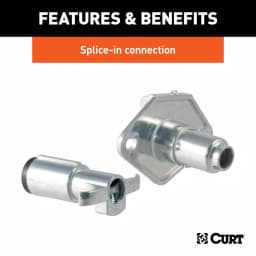 CURT 6-Way Round Trailer Connector Plug & Socket Kit thumbnail 2