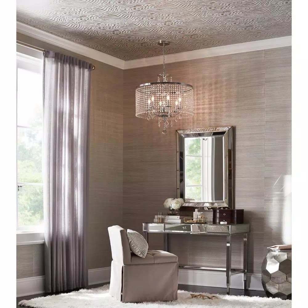 Titan Lighting Gold Mirrored Hexagonal Decorative Trays, Set of 2, Metal Transitional Style