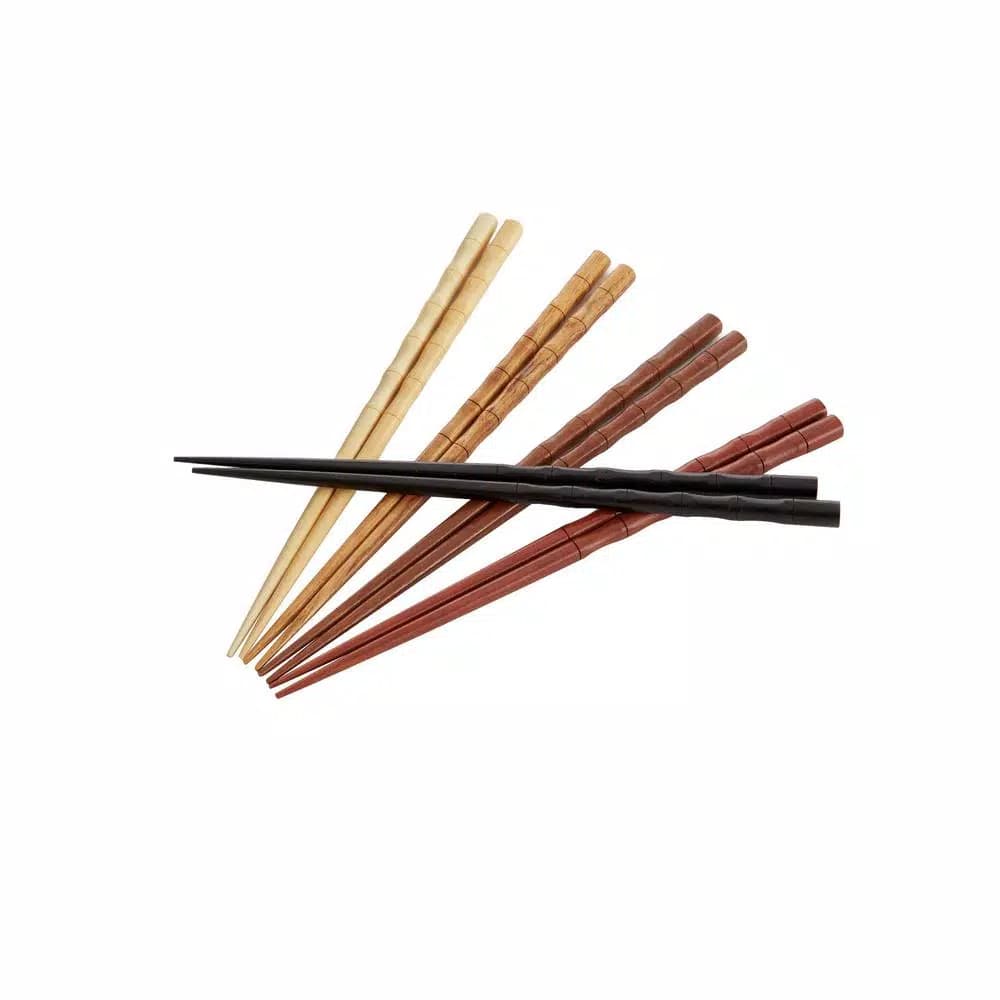 BergHOFF Bohemian Bamboo Chopsticks, Multi-Color Set of 5 Pairs