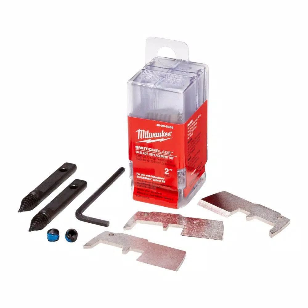 Milwaukee 48-25-5335 2 in. Switchblade High Speed Steel Auger Bit Replacement Kit (10-Pack)