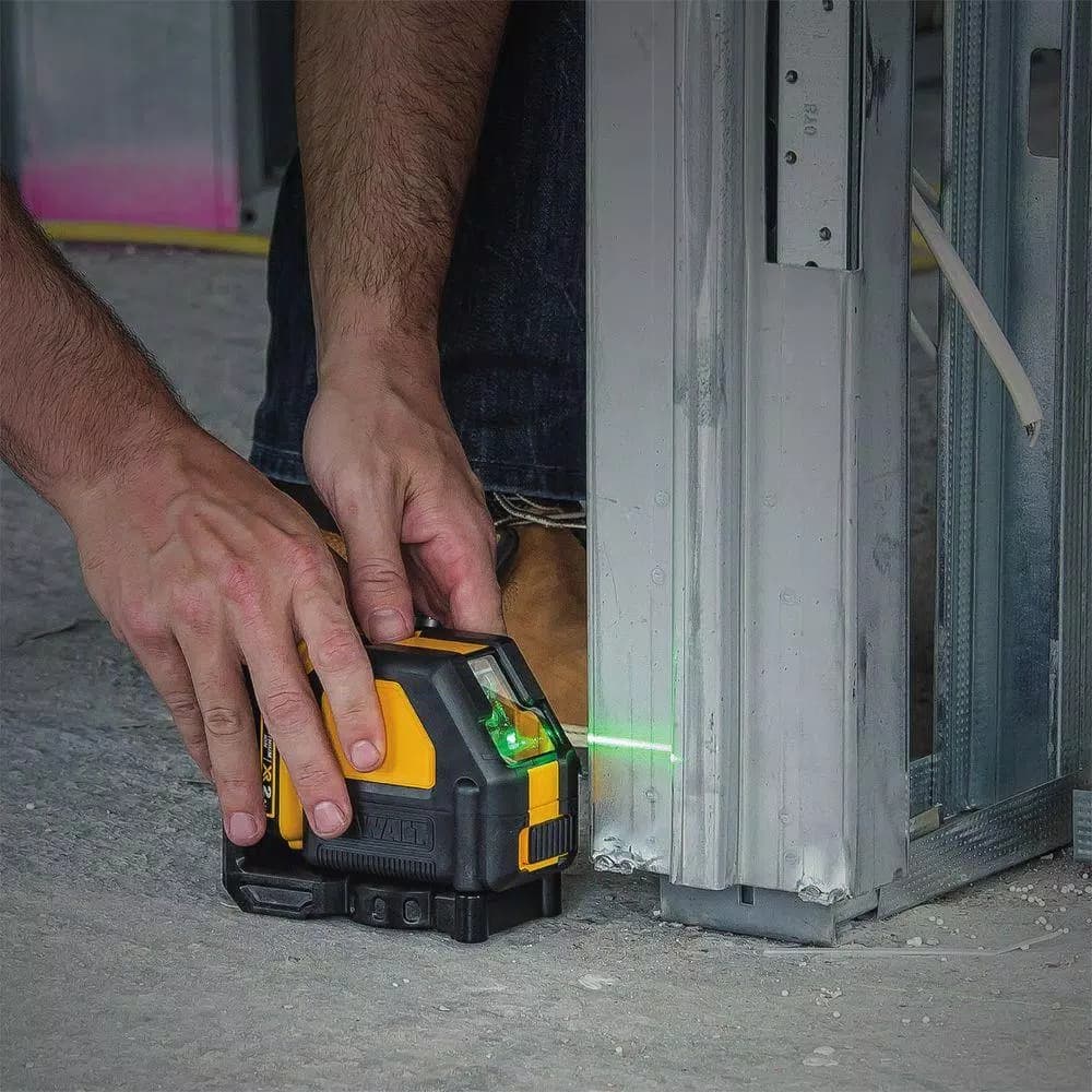 DeWalt 12V MAX Green Self-Leveling Cross-Line Laser Level Kit with 2Ah Battery, Charger, and Case