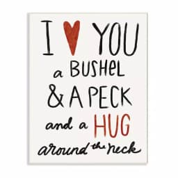 Stupell Industries Bushel and a Peck Wood Wall Art - 10 x 15 in. Farmhouse Decor thumbnail 1